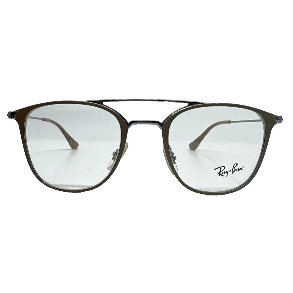 Ray-Ban RB6377 2909‎ Rectangle Polished Light Brown Unisex Eyeglasses H8571